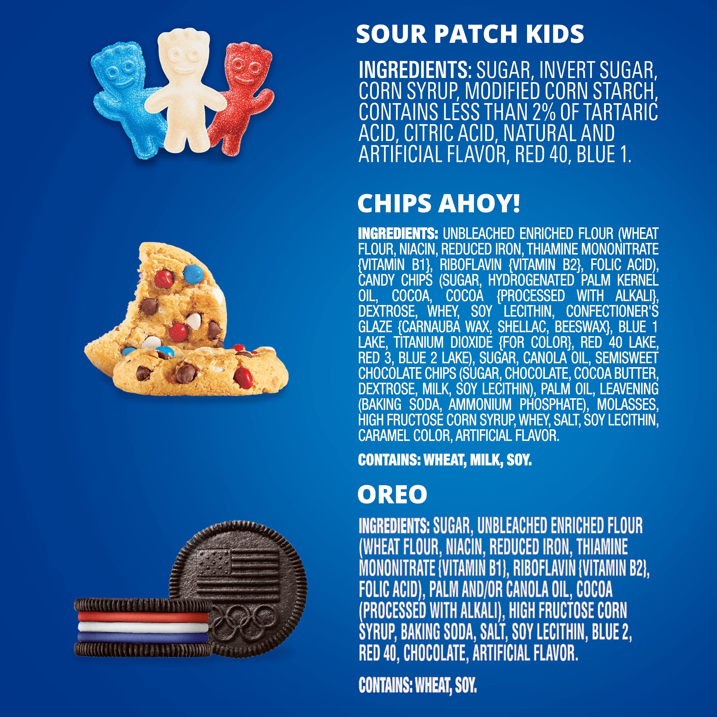 Team USA OREO Chocolate Sandwich Cookies, Team USA CHIPS AHOY