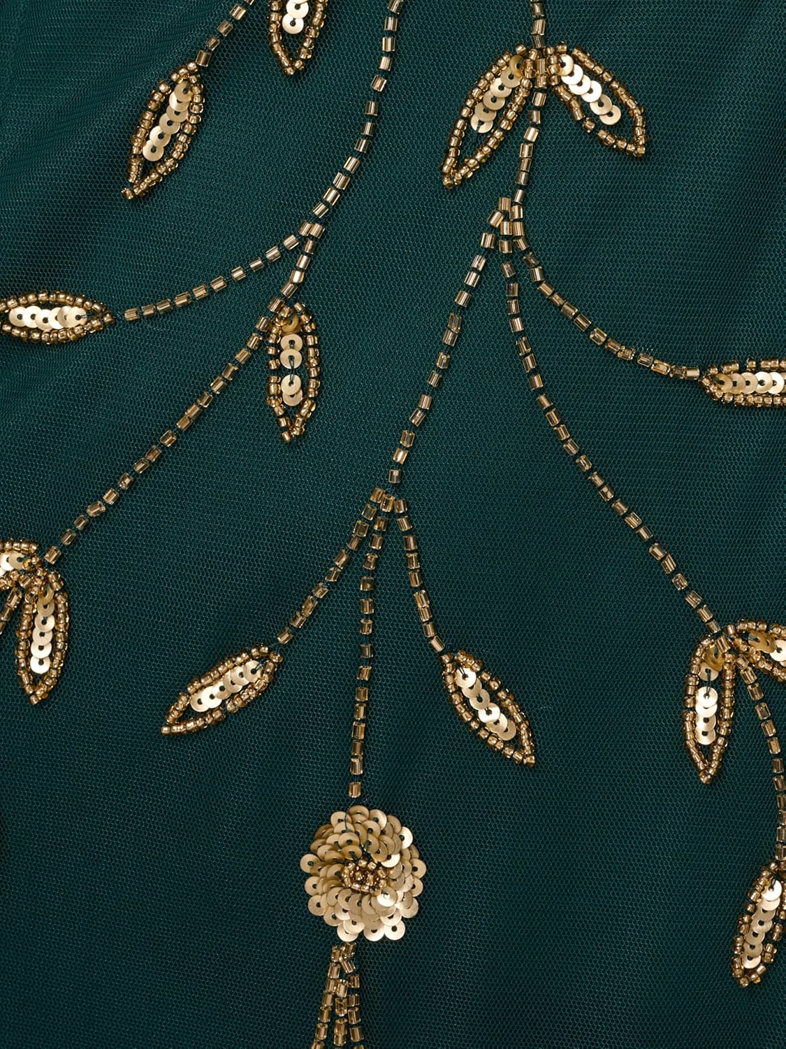 Adrianna Papell Womens Bead Mesh Long Dress - Image 3