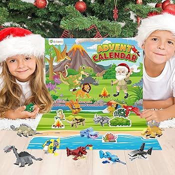 ANOTION Dinosaur Advent Calendar For Kids, New Year Gifts, New