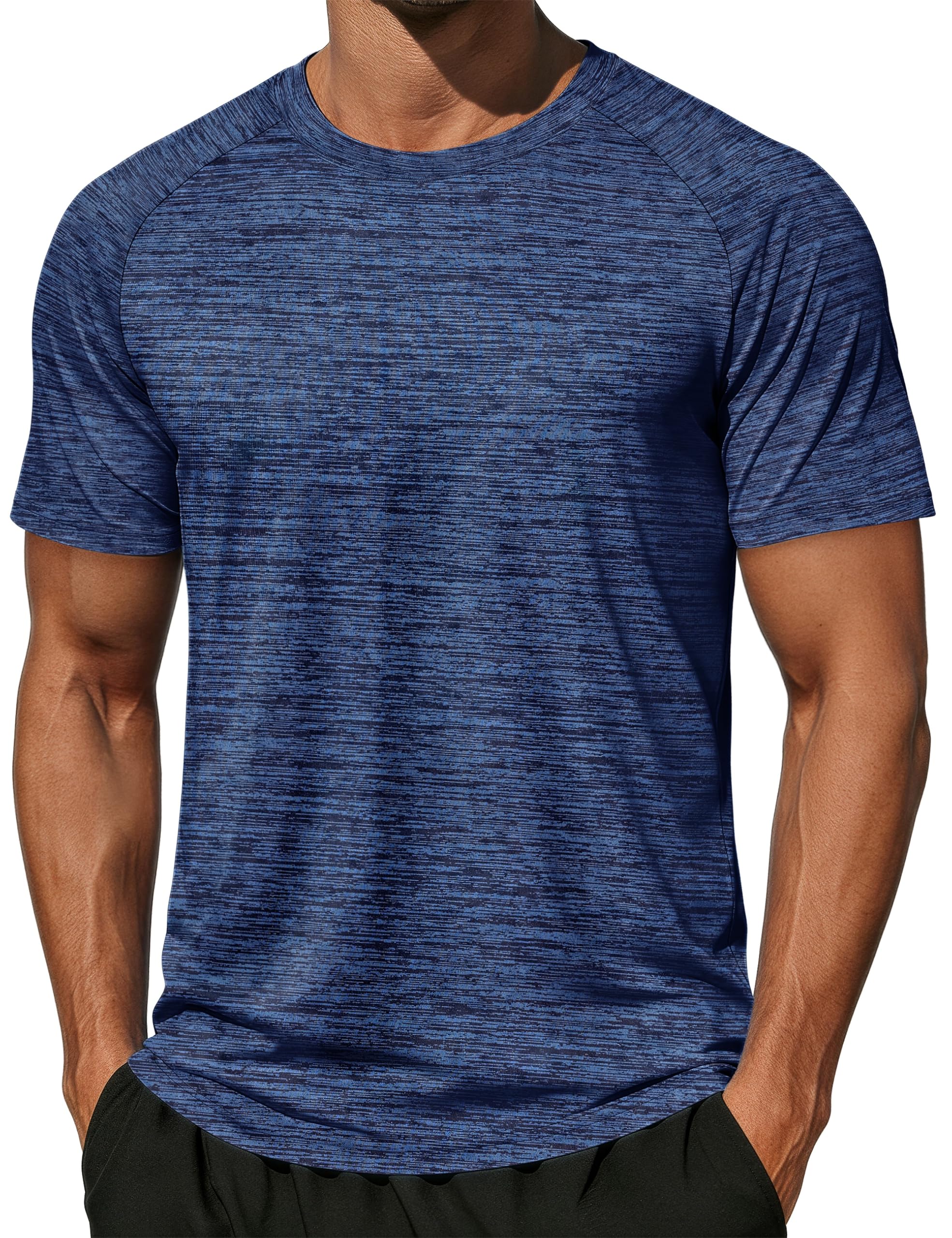 MAGCOMSEN Men's Short Sleeve Moisture Wicking Shirts Athletic Running Workout T-Shirts Performance Breathable Tshirt