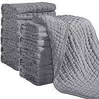 Vista 14 de Looxii Paquete de 6 paños de muselina para eructos, 20 x 10 pulgadas, ultra suaves y absorbentes, 6 capas 100% algodón para escupir y babear, suaves