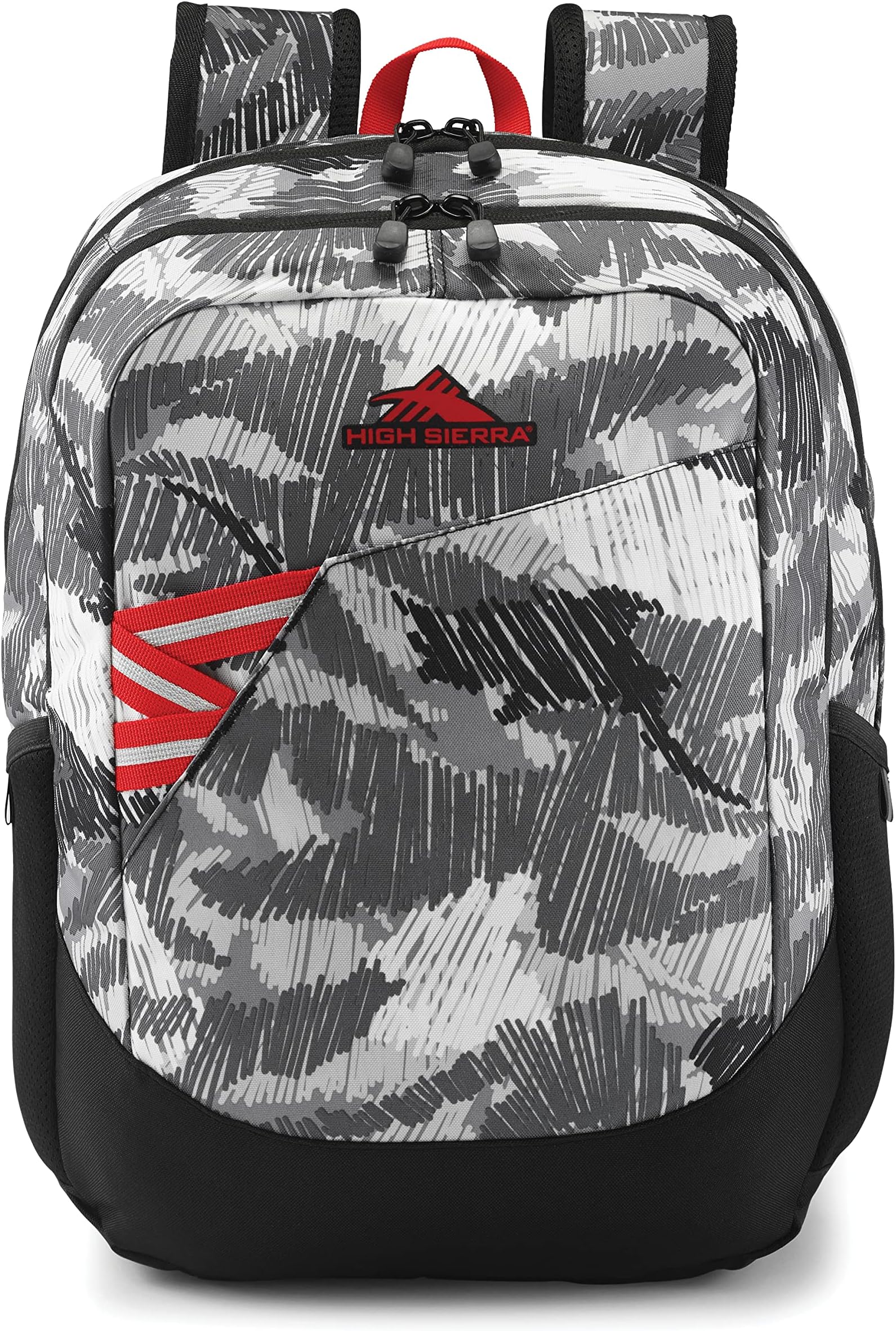 Outburst Backpack In Scribble Camo/Black/Flame Red