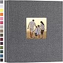 potricher Linen Hardcover Photo Album 4x6 600 Photos Large Capacity for Family Wedding Anniversary Baby Vacation (Gray, 600 Pockets)