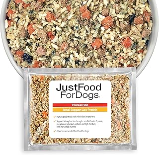 JustFoodForDogs Renal Support Low Protein Dog Food for Kidney Health, Fresh Frozen Human Grade Dog Food, Rx, 18 oz (Pack of 21)