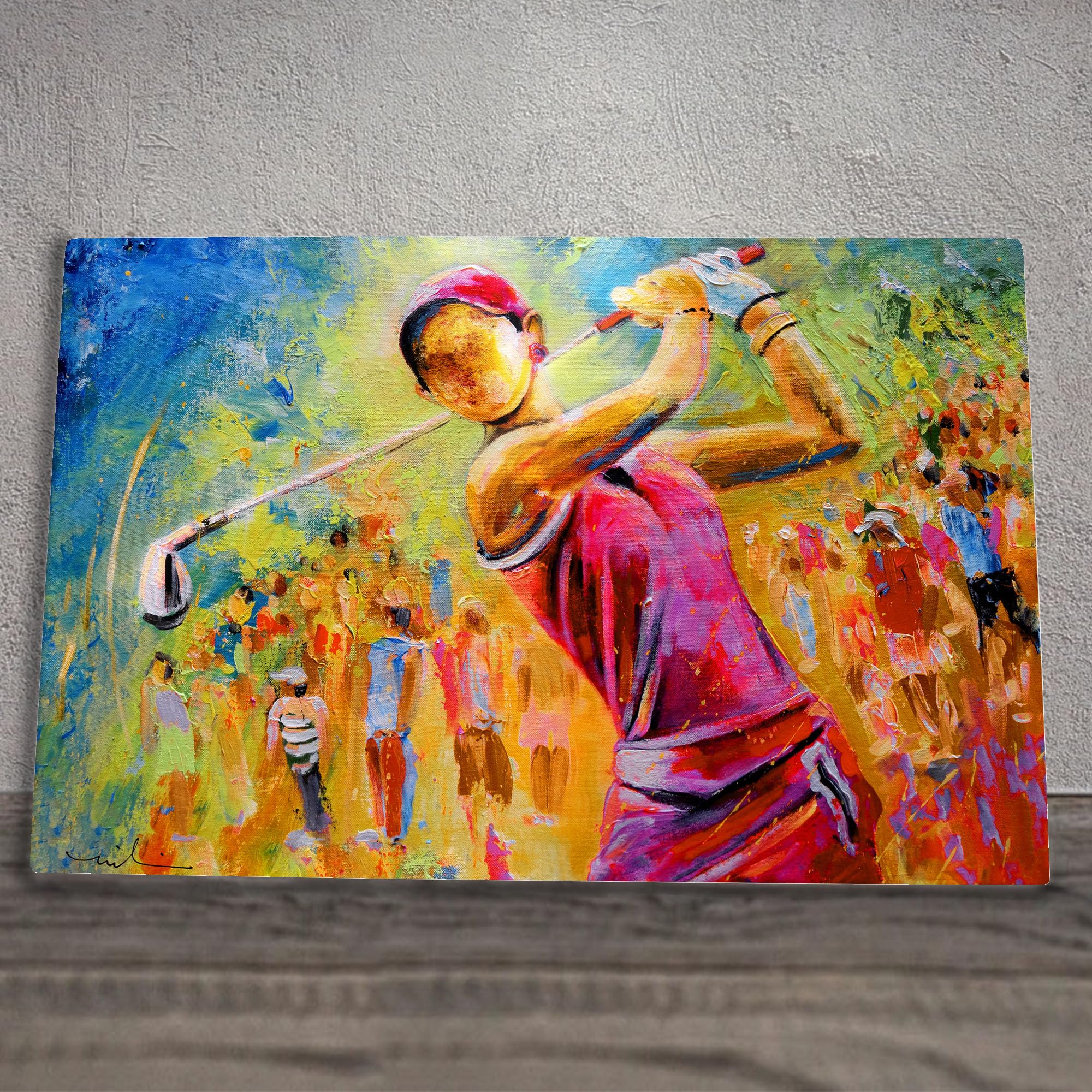 Global Designs Golf Ceramic Tile Picture Plaque Sign Wall Or Freestanding Golf Attitude Art By Miki De Goodaboom 20x30cm