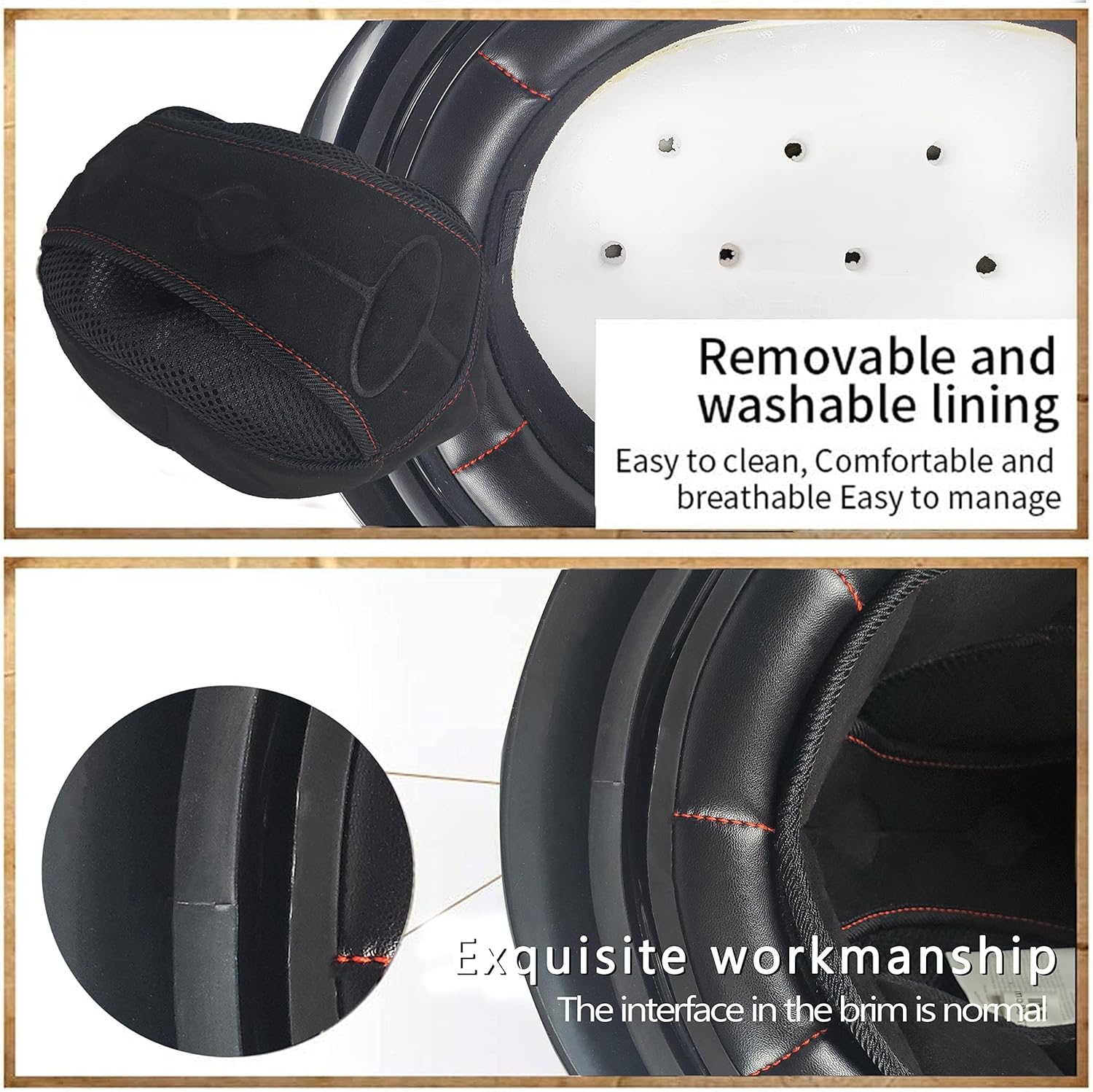 Motorcycle Half Helmet with Retractable Inner Sun Shade Quick Release Buckle DOT Approved Half Face Cycling Helmets for Men Women Adult - Image 5