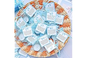 Baby Shower Favors for Boys Guest - Pack of 50 Charming Tea Light Candles