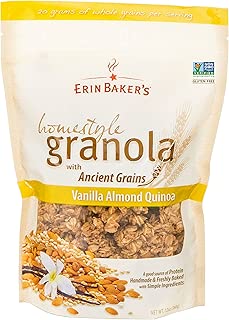 Erin Baker's Homestyle Granola, Vanilla Almond Quinoa, Gluten-Free, Ancient Grains, Vegan, Non-GMO, Cereal, 12-ounce bag - coolthings.us