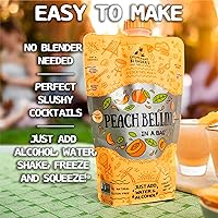 Vista 3 de Lt. Blender's Peach Bellini in a Bag – Mezclas de vino para granizado – Cada bolsa hace 1/2 galón de mezcla congelada de Peach Bellini – Mezcla