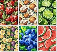 Vista 10 de Paquete de 6 pinturas por números para adultos principiantes, kits de pintura por números para adultos del parque nacional sobre lienzo, kits