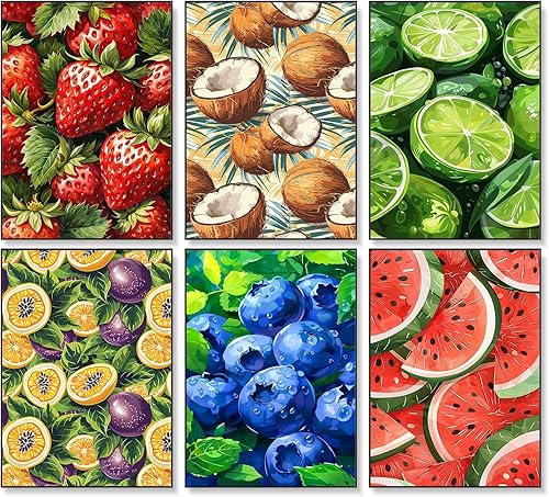 Miniatura 10 de Paquete de 6 pinturas por números para adultos principiantes, kits de pintura por números para adultos del parque nacional sobre lienzo, kits