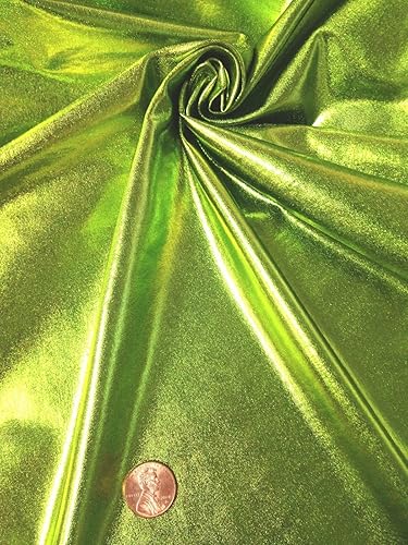 Miniatura 3 de The Yard - Tela metálica brillante de poliéster elástico y elastano (lima)