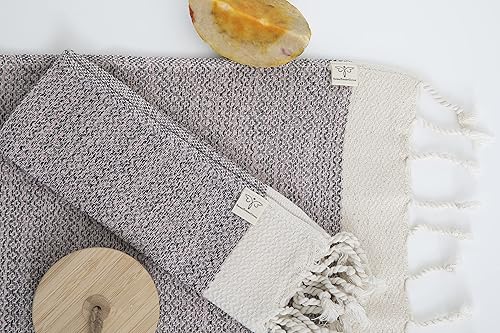 Miniatura 2 de SMYRNA TURKISH COTTON Paquete de 6 paños de baño, 100% algodón natural, 12 x 17 pulgadas, toallas de baño versátiles para baño, hotel, spa, toallas