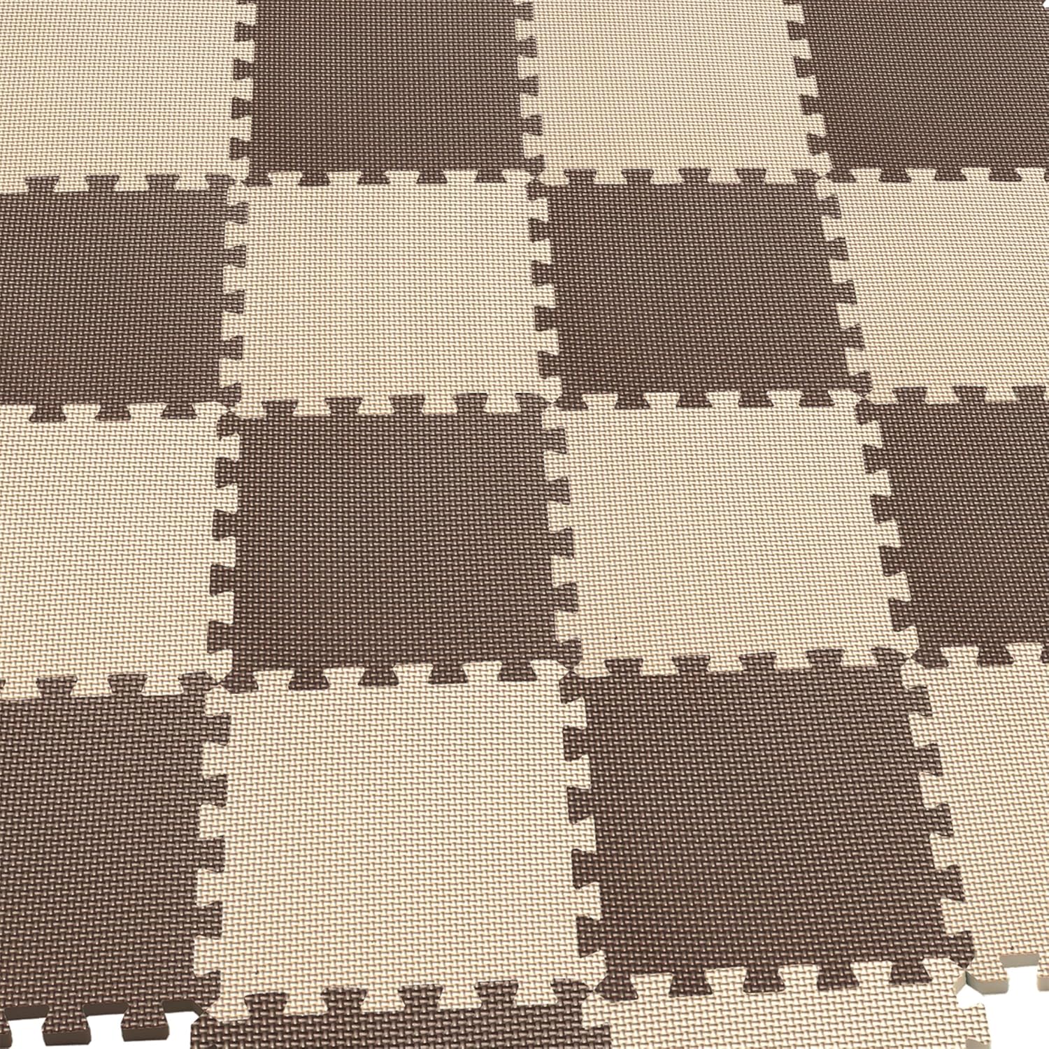 MQIAOHAM® 36 Pieces Puzzle Play Mats, Soft Baby Play Mat, Kids Interlocking Foam Floor Tiles, Toddlers Carpet Playmats G301036-106110