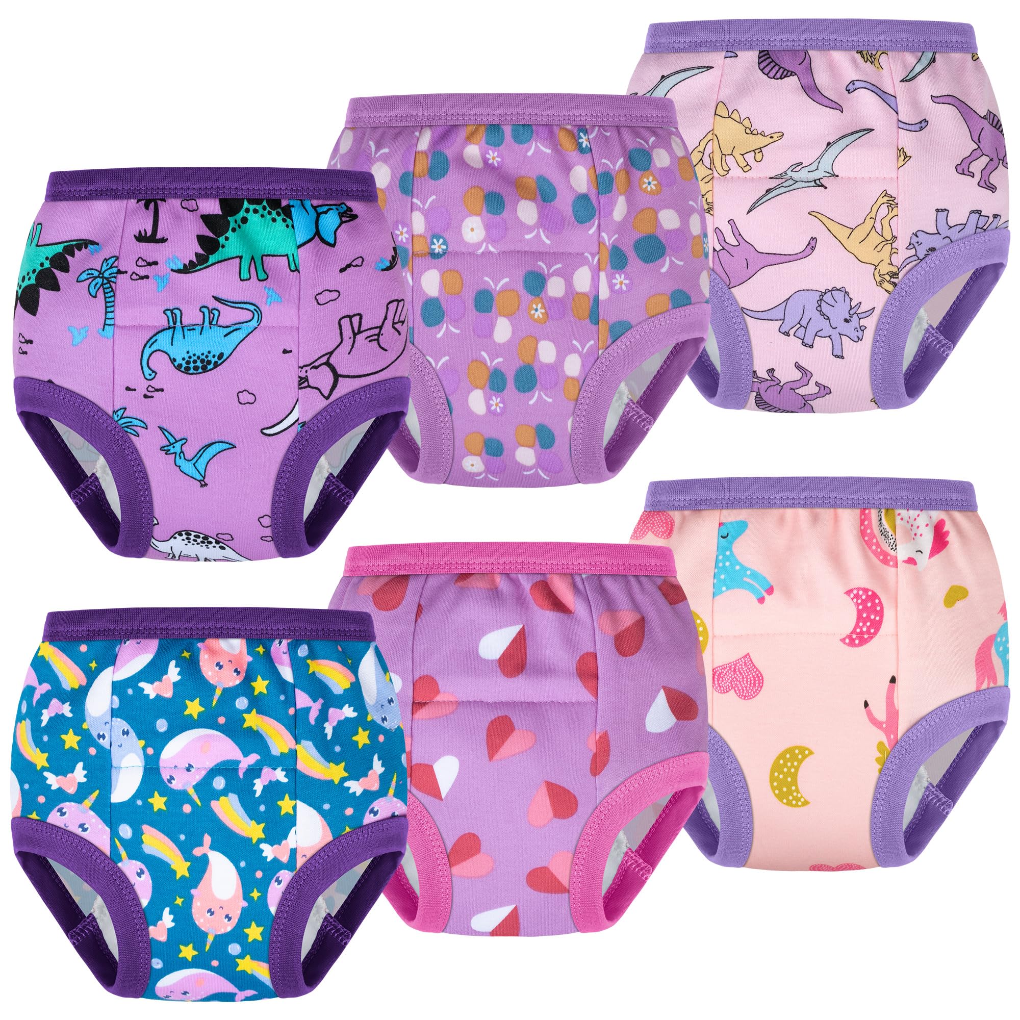 BIG ELEPHANT Toddler Potty Training Underwear, Cotton Training Pants | Soft Absorbent Training Pants for Baby Boys &amp; Girls, Gentle Cotton Comfort for Daytime Potty Learning