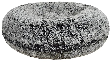 Bessie + Barnie Bagel Bed for Dogs and Cats – Round Pet Bed with 360-Degree Zipper, Waterproof Liner, Machine Washable Cover, Eco-Friendly Polyfill – Plush Donut Puppy Bed for Dogs