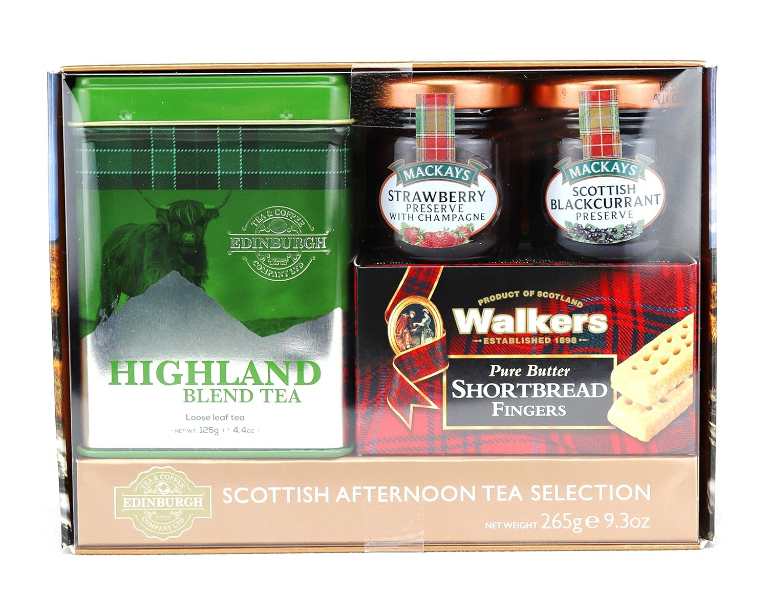 Edinburgh Tea & Coffee Company Scottish Afternoon Tea Selection, 9.3-Ounce