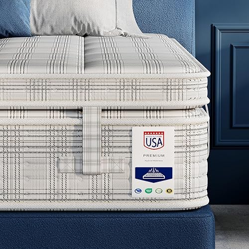 Vista 2 de BedsPick Colchón matrimonial de 13 pulgadas, colchón de espuma viscoelástica de gel tamaño matrimonial en una caja con parte superior extraíble