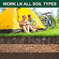 Vista 8 de Kit de anclaje de tierra de 18 pulgadas, 6 piezas, anclaje de tierra de diámetro extendido de hélice de 3 pulgadas, anclajes de tierra en espiral