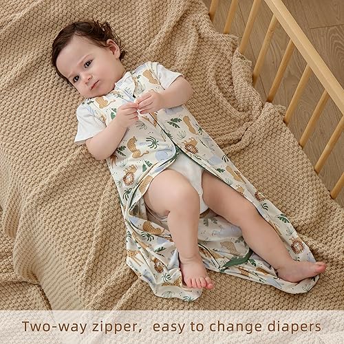 Miniatura 4 de DaysU - Saco de Dormir para Bebé de 0 a 6 Meses, Elástico, Unisex, Manta Usable con Cierre de 2 Vías, TOG 0.5, Saco de Dormir para Bebé Transpirable