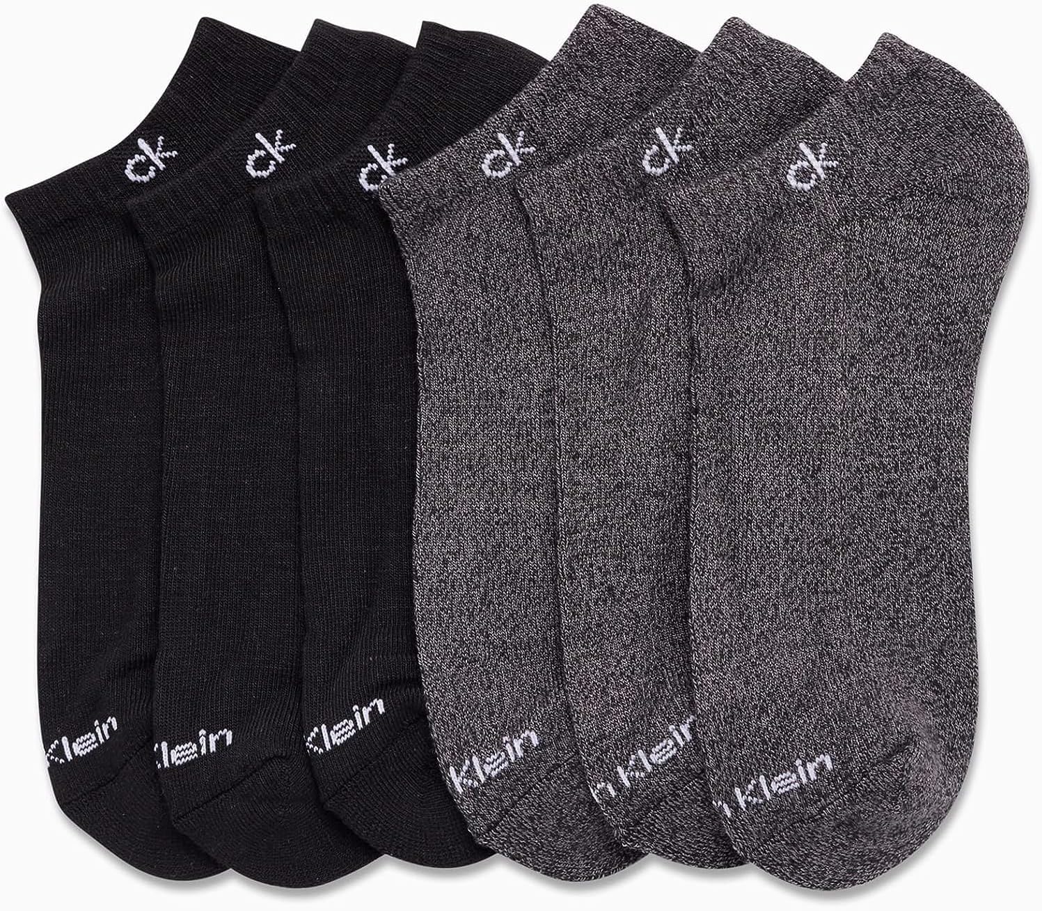 Calvin Klein Mens No Show Socks - 6 Pack Soft Cotton Blend Cushioned Athletic Low Cut Socks for Men for Sports and Running - Image 4