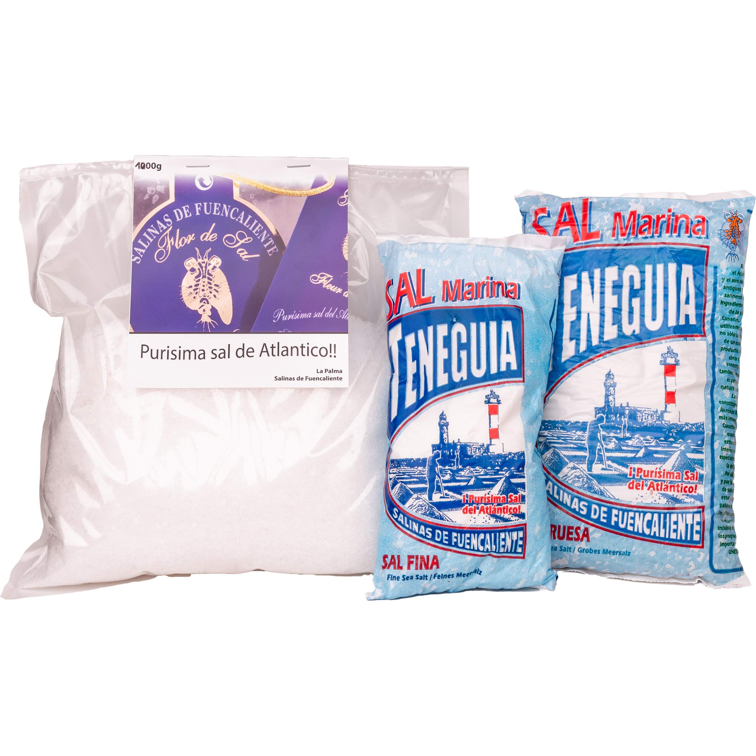 LOUXA Sal Marina Teneguia Meersalz Set aus La Palma 100% ökologisch 2,5 kg (17,60 € / kg)