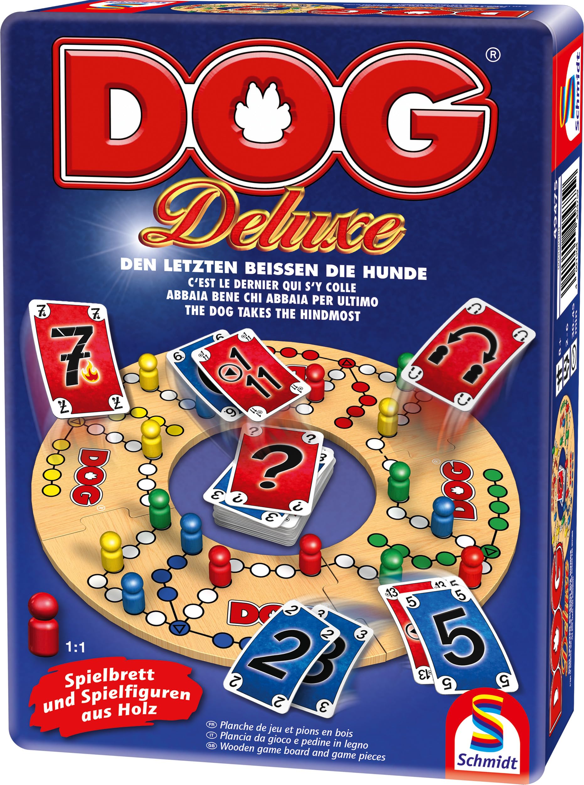 Schmidt Spiele 49274 Dog Deluxe, Familienspiel | Den letzten beissen die Hunde