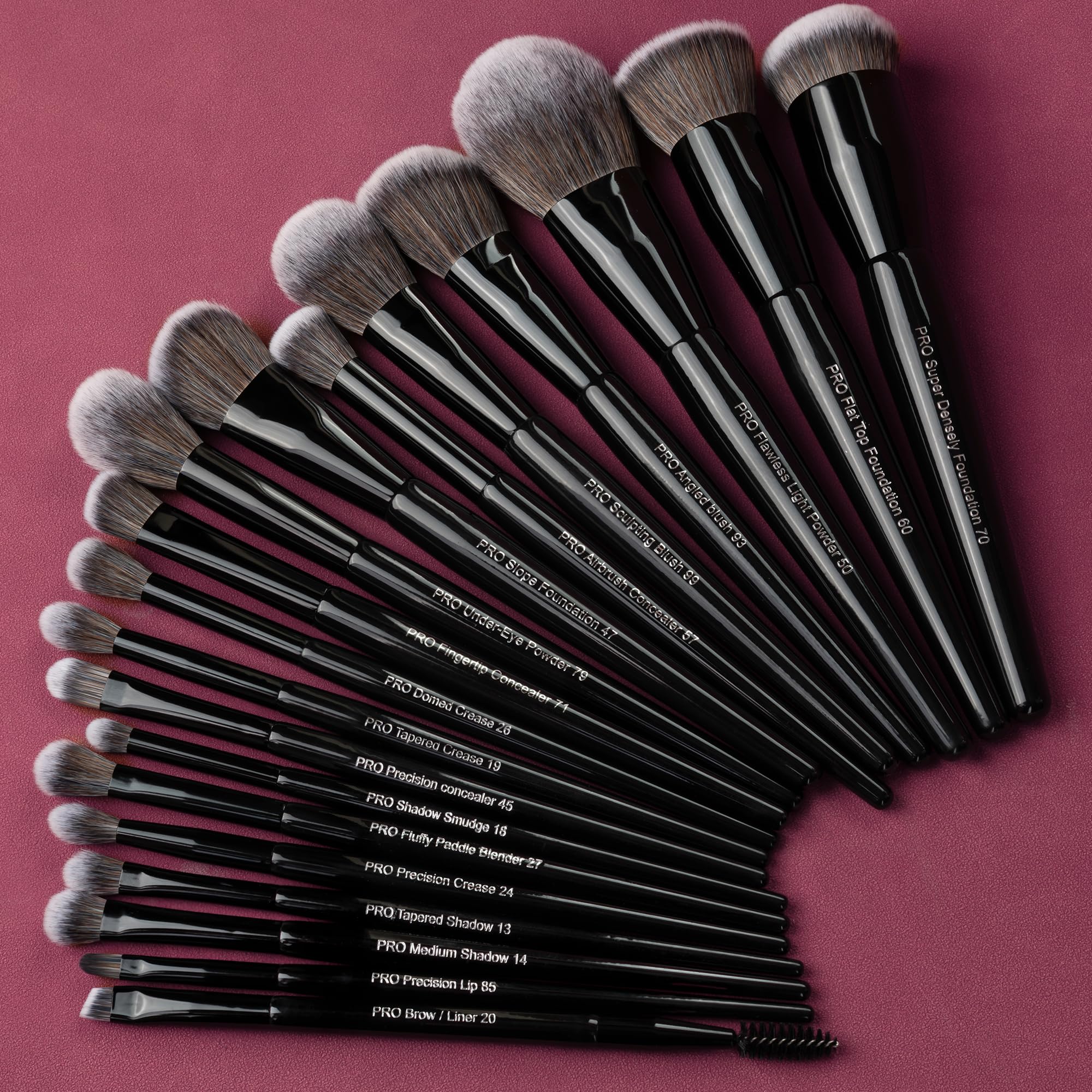 Bueart Design Juego de brochas de maquillaje profesional, 19 piezas, cerdas sintéticas veganas, la herramienta perfecta para aplicar rubor, contorno y polvo