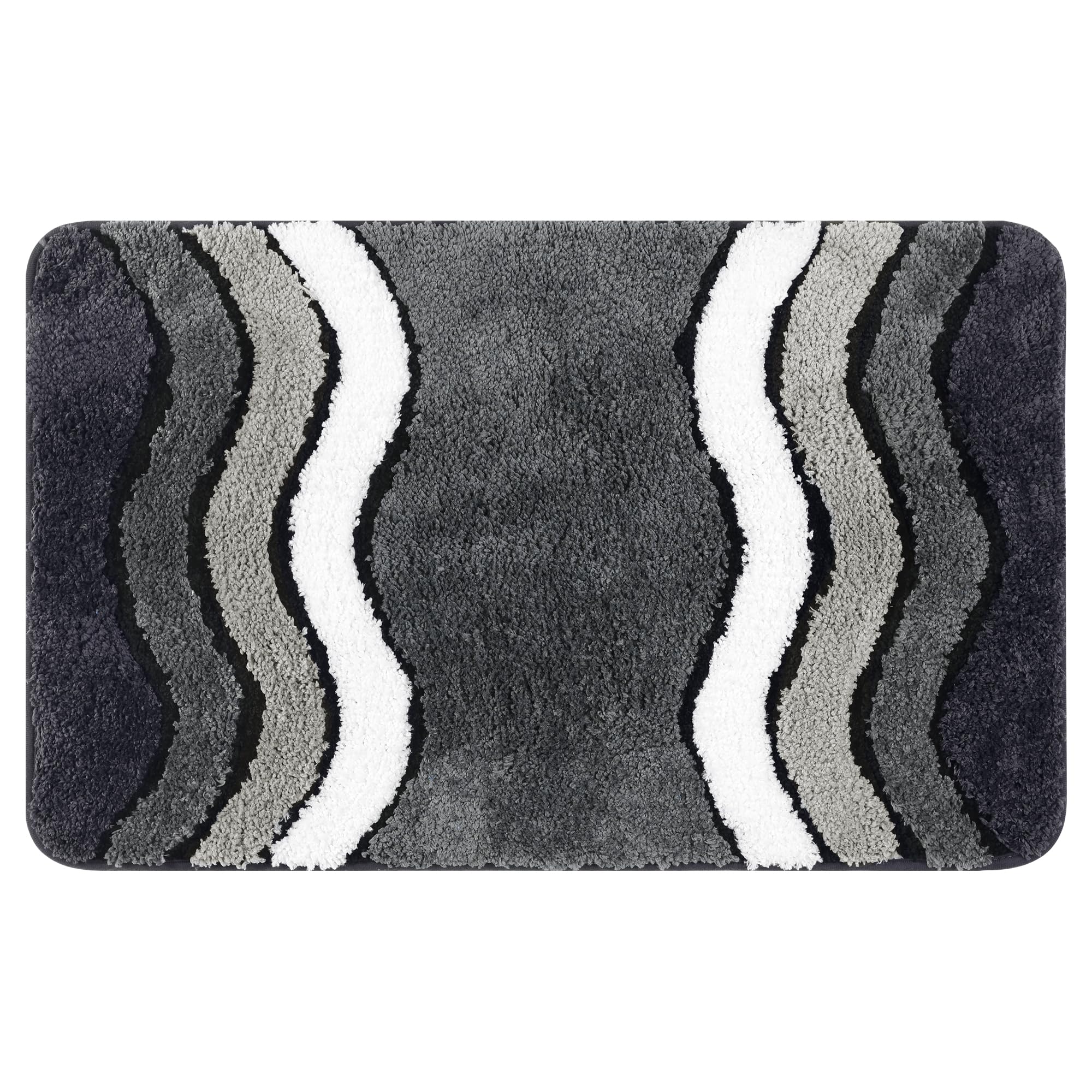 Tapis de salle de bain et salon gris pour un sol doux et sécurisé après la douche