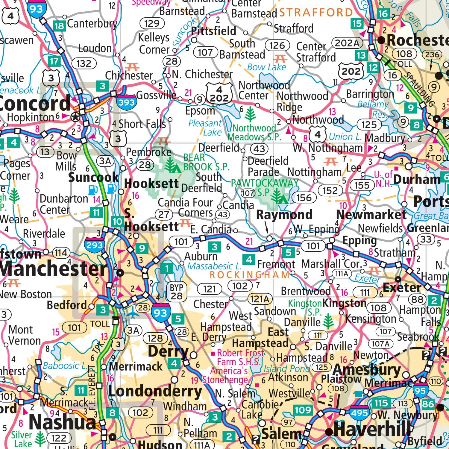 Rand McNally Easy to Fold: New Hampshire, Vermont Laminated Map