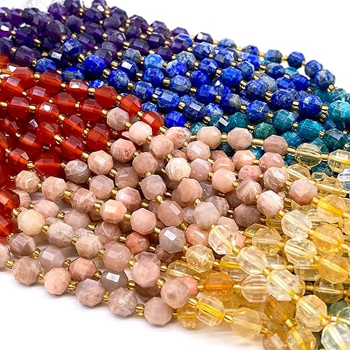 Miniatura 2 de ABCGEMS - Cuentas de obsidiana negra mexicana, también conocido como vidrio volcánico formado a partir de lava enfriada rápidamente (forma de prisma