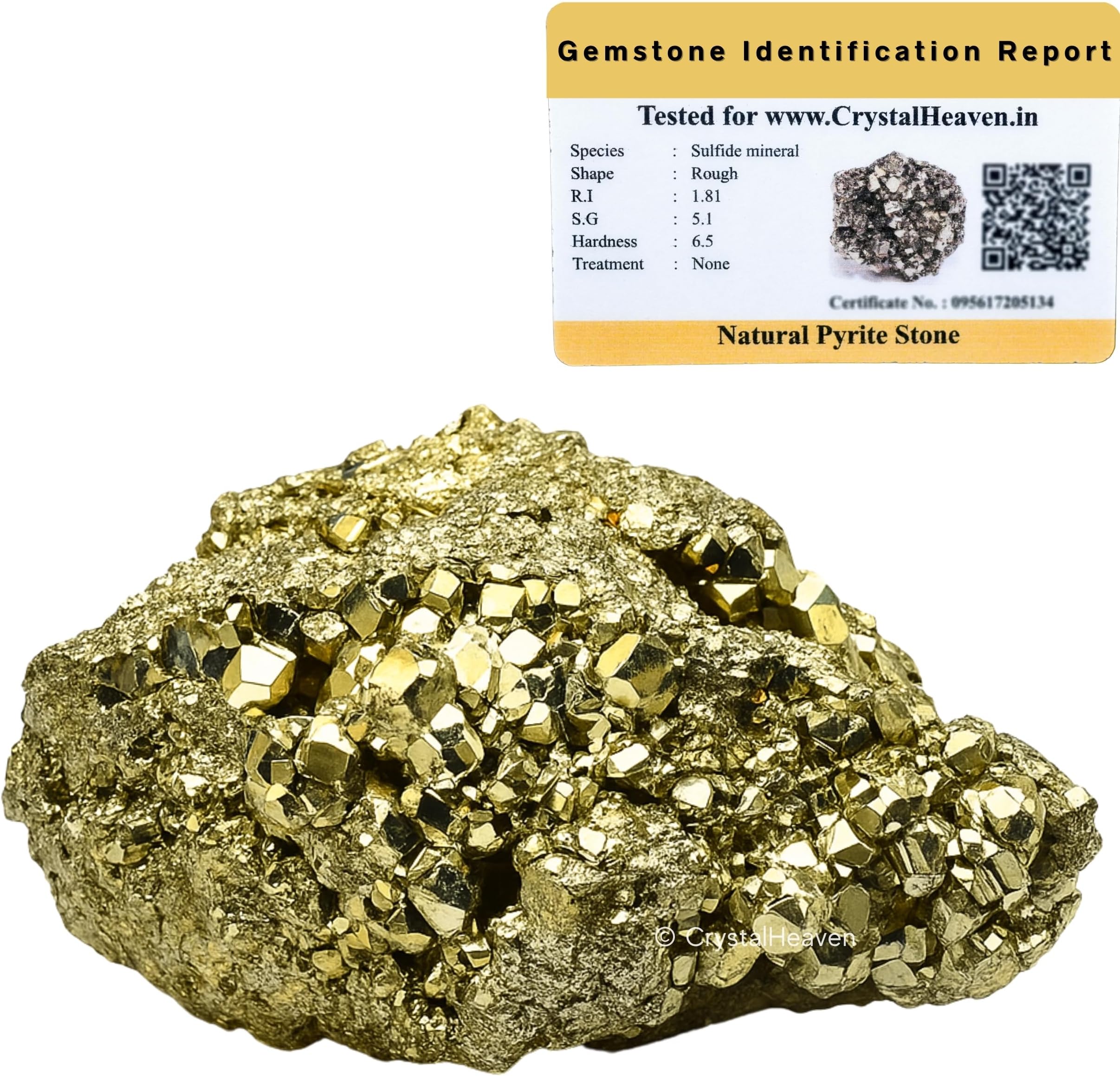 Pyrite Stone Original Cluster Samples - High Energy Natural Iron Pyrite Stone Gold Rock Reiki Crystal Used for Increased Willpower and Manifestation (Pyrite Upto 40 Gram)