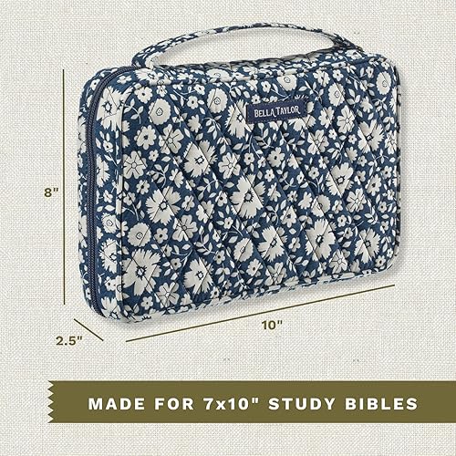 Miniatura 68 de Bella Taylor Funda acolchada para la Biblia para mujer, estuche grande para la Biblia de estudio, parche primitivo