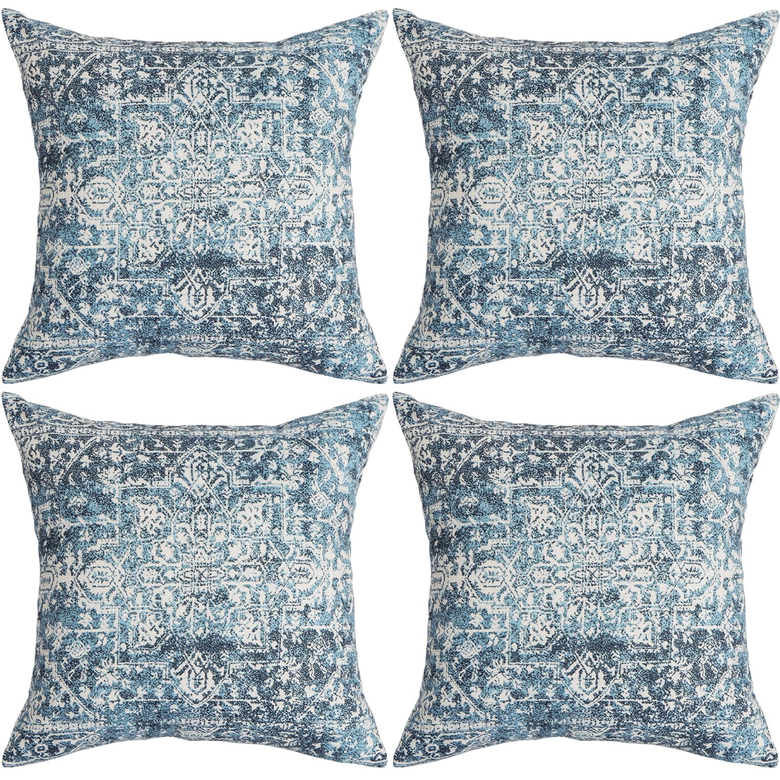 Traziewell Cushion Covers 45x45 cm Set of 4 Pattern Cushion Cases Boho Decorative Pillow Covers for Sofa Couch Living Room 2110