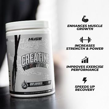 Pure Micronized Creatine Monohydrate Powder - Third Party Tested, 500 Grams, Micronized for Optimal Absorption, Clinically Dosed, No Additives, Unflavored & Easy to Mix (100 Servings)