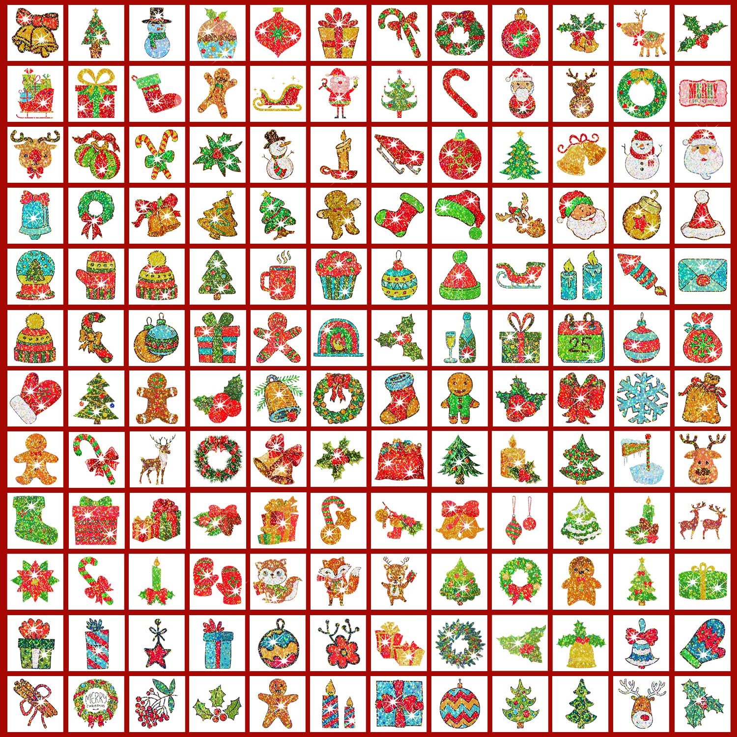 Leesgel Christmas Glitter Tattoos for Kids 408 Individual Sheets Temporary Tattoo for Christmas Decorations Christmas Stickers - Image 3