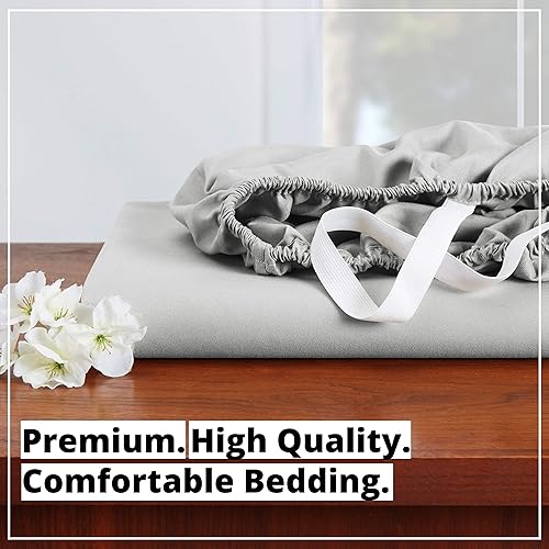 Miniatura 20 de Empyrean Bedding Sábanas de cama para King – Sábanas bajeras de 14 a 16 pulgadas – Sábana bajera de bolsillo profundo tamaño King – Sábana bajera 13