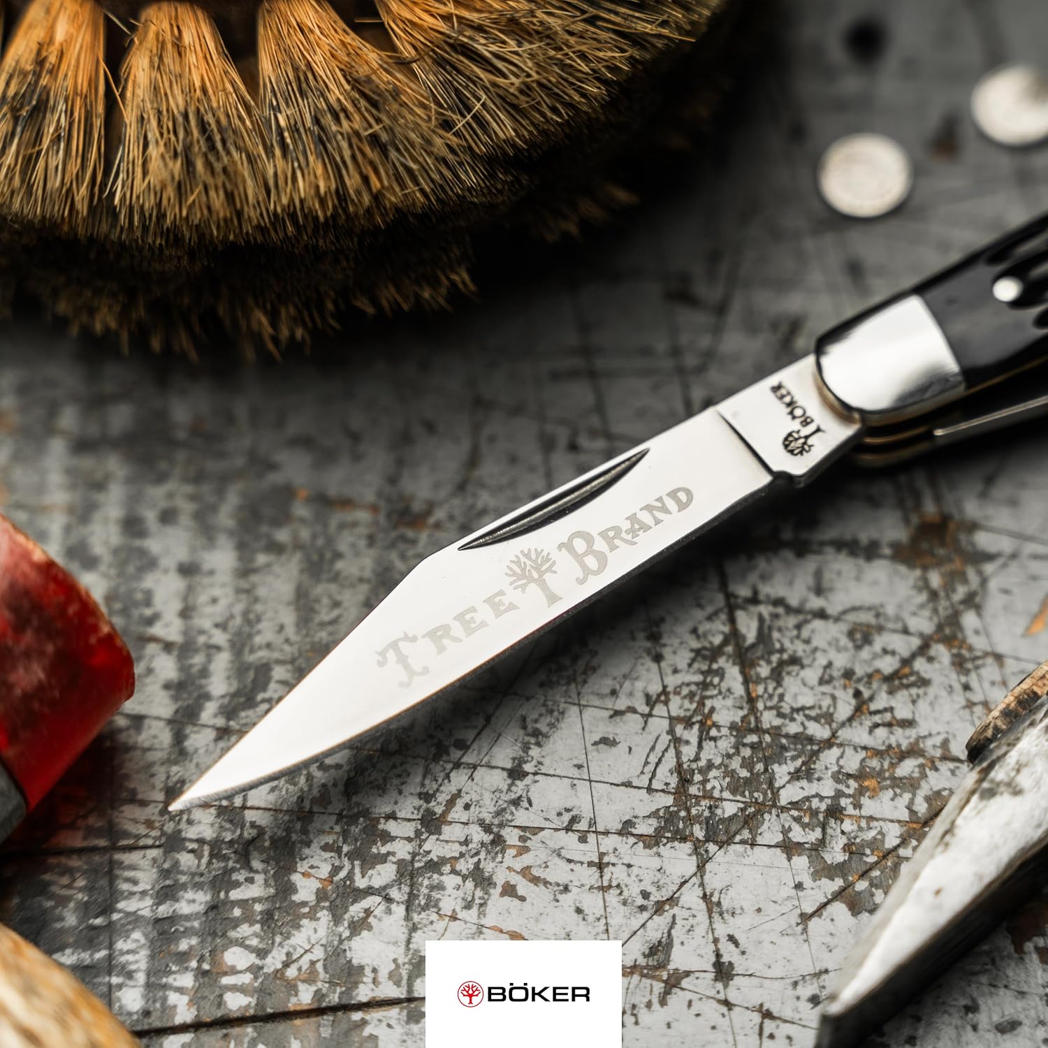 BOKER TREEBRAND - Lg Stockman Jigged Black - Multi-Blade Trapper Pocket Knife with Black Jigged Bone Handle Scales - Classic Stockman Knife with extra Sharp D2 Blades & Slipjoint - Made in Germany