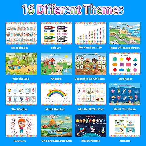 Miniatura 2 de Montessori - Libro de actividades para niños pequeños a partir de 3 años, libros de actividades de aprendizaje preescolar, 32 temas, juguetes