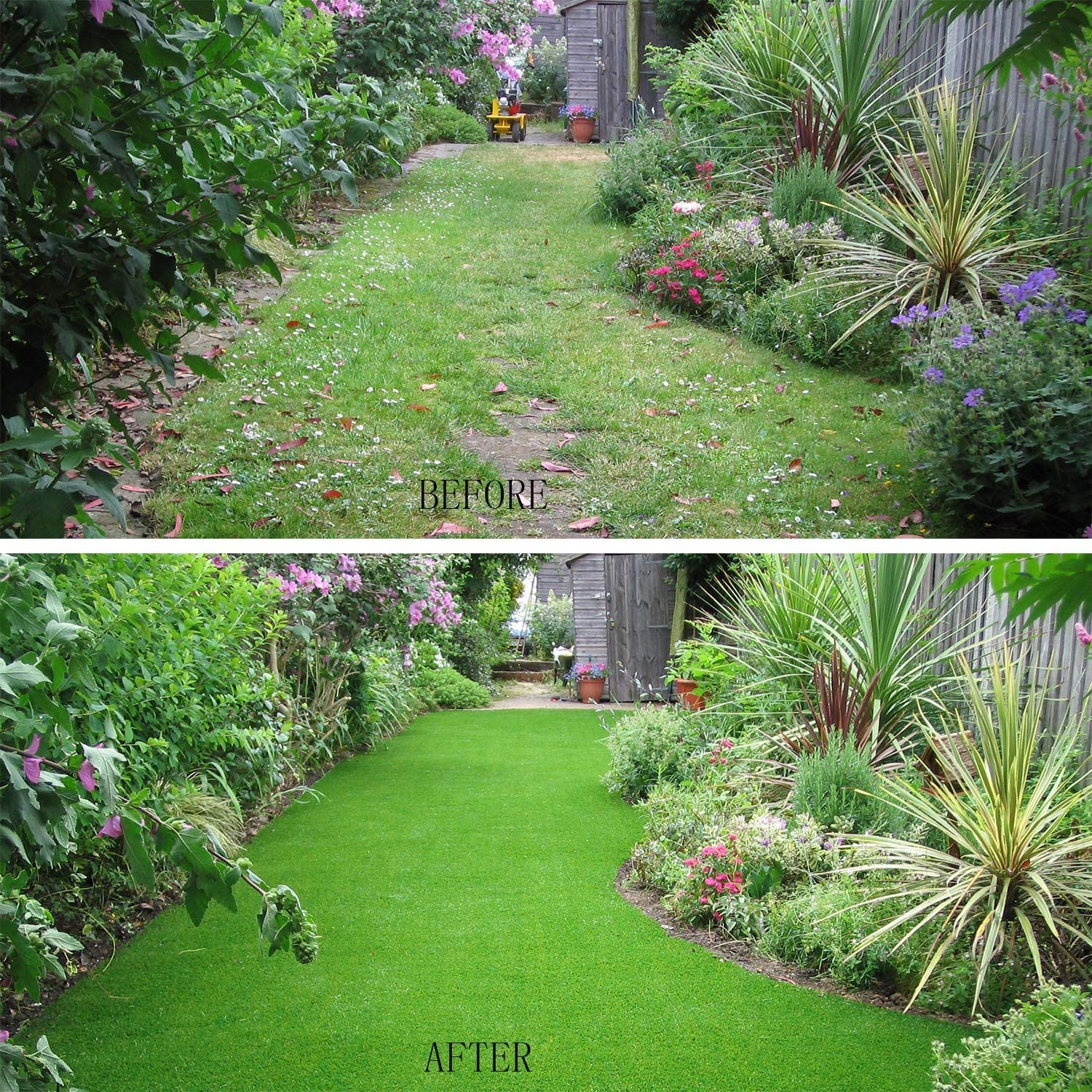 HBM 20 MM Artificial Grass Turf Indoor/Outdoor Rug Synthetic Lawn Grass Carpet, Easy Installation Multi-use Astroturf, Pets Dog Turf with Drain Holes (4FT X 20 FT)-image-16