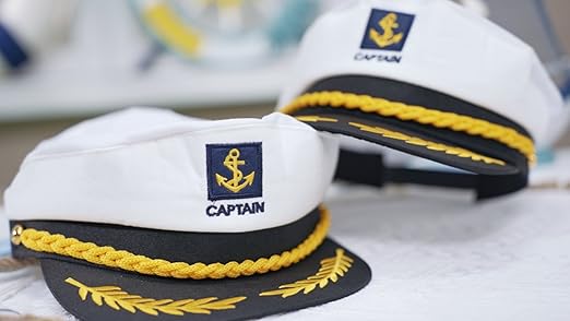 小物 CAP CAPTAIN Amazon.com: SATINIOR 2 Pieces Yacht Captain Hat Navy Sailor