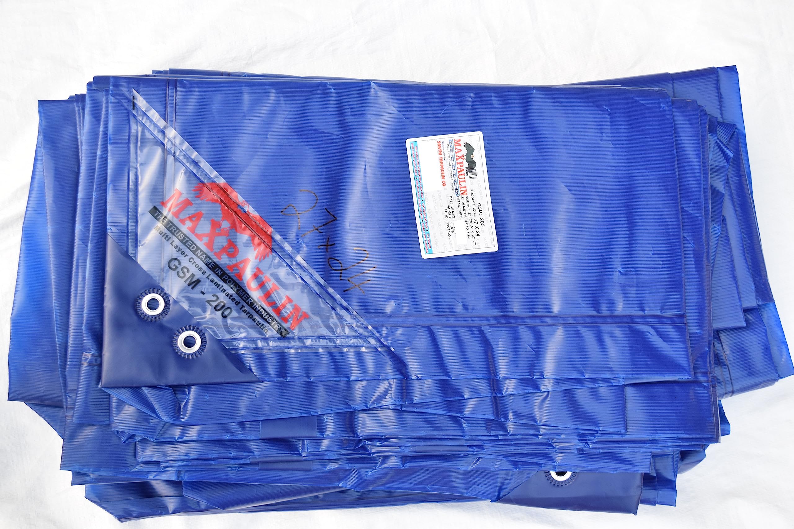 MAXPAULIN - 200 GSM - 24 FEET x 21 FEET (Cut Size) - Blue - Multilayered Cross Laminated U.V. STABILISED Plastic Tarpaulin (B0CBFFQ1BZ) Amazon Price History, Amazon Price Tracker