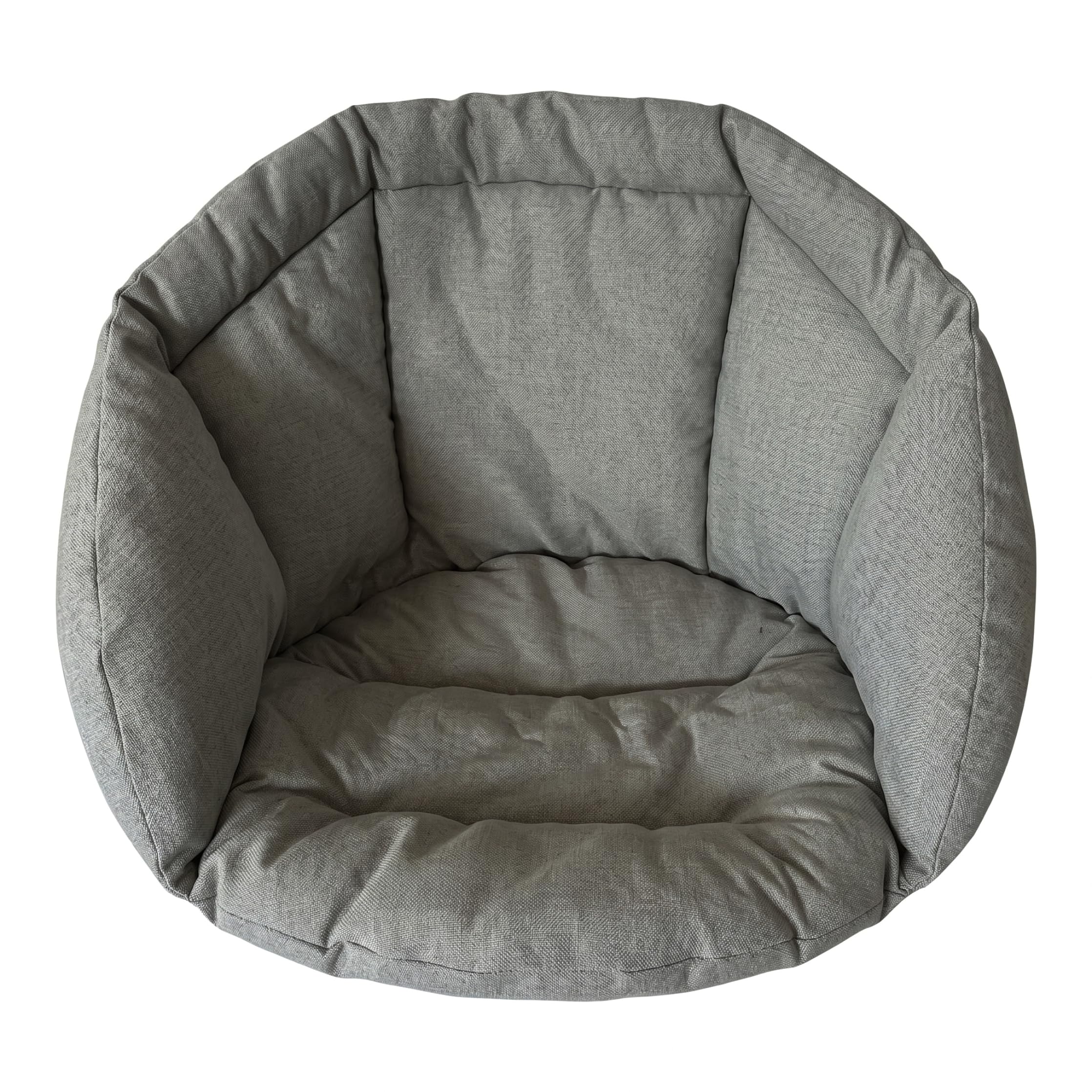 Gemuseeee Dark Gray Egg Chair Cushion, Egg Chair Cushion Replacement - Breathable Linen Blend For Comfort - Indoor/Outdoor Cushions, Replacement, Indoor, Do