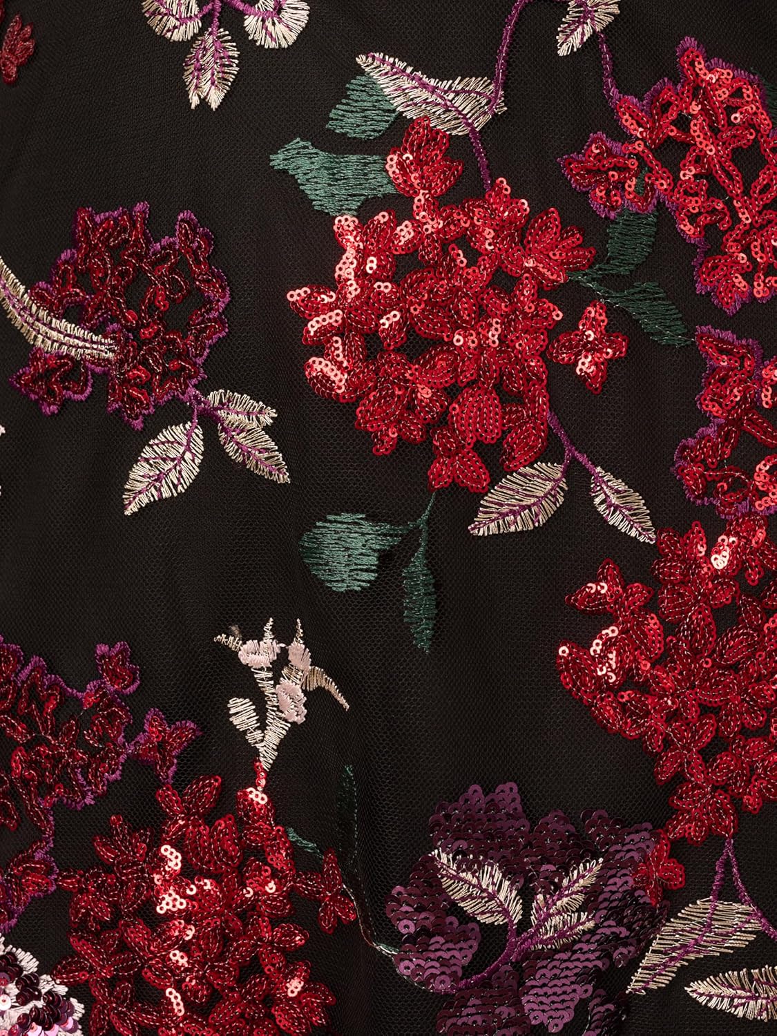 Adrianna Papell Womens Floral Sequin Ankle Dress - Image 3