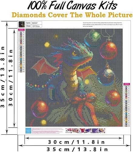 Miniatura 2 de ckdiluy Kit de pintura de diamante de dragón 5D para adultos, arte de diamante, pintura de diamante de dragón, lienzo de taladro completo para