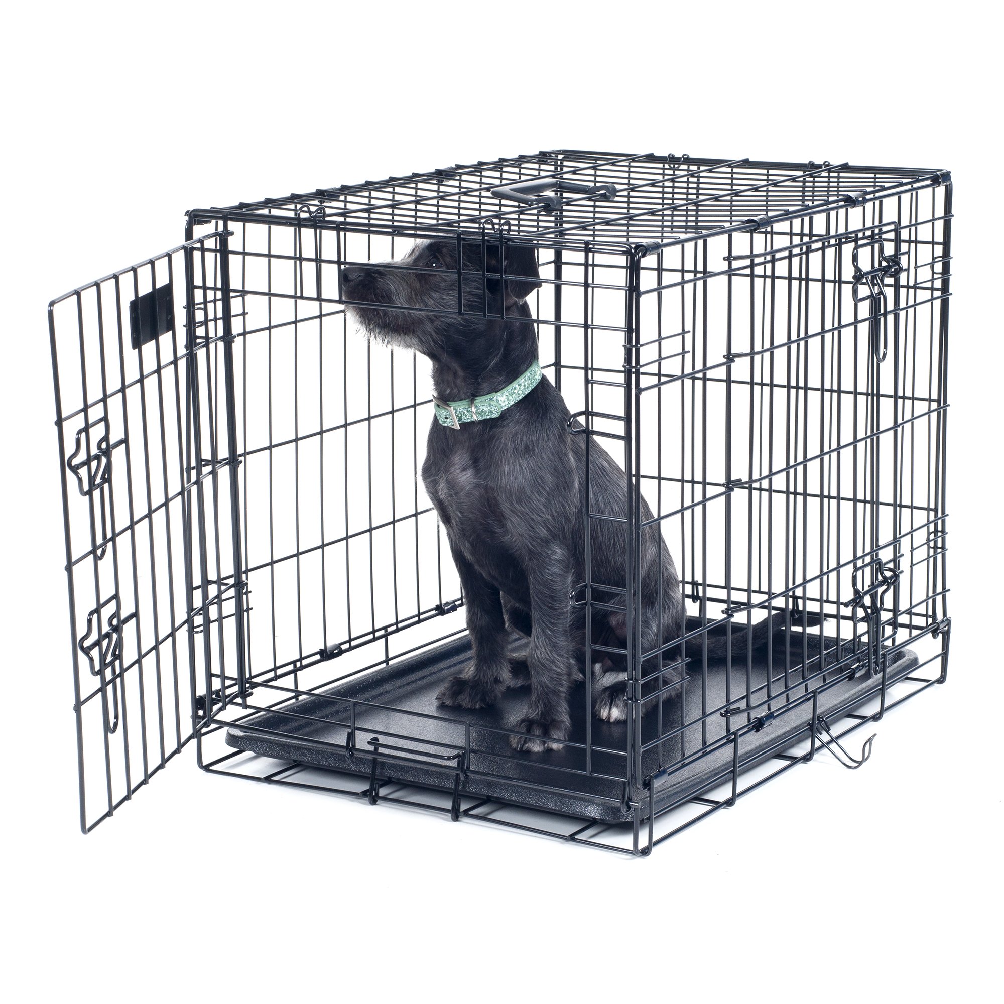 30 Inch Double Door Dog Crate With Divider Panel Comes