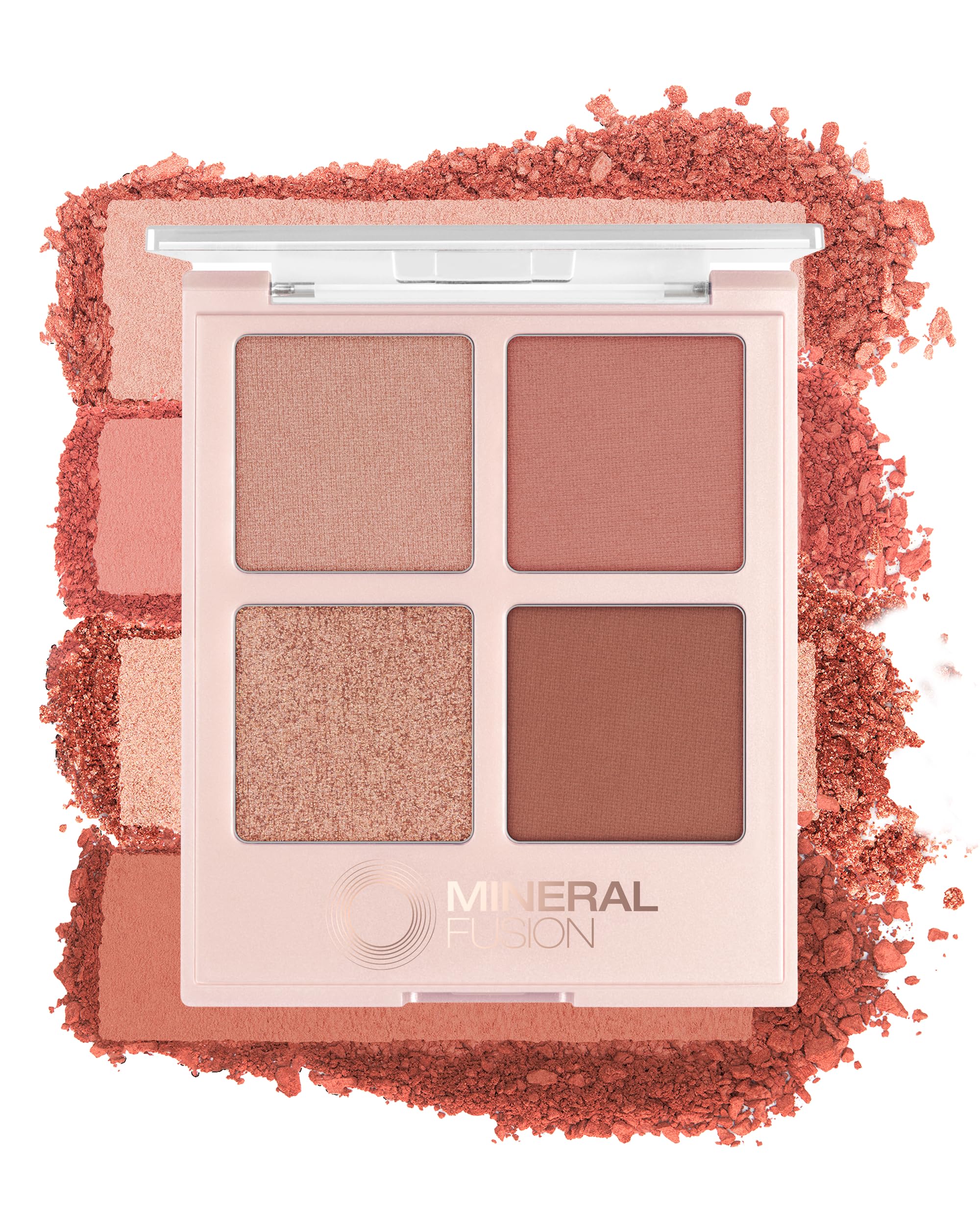 Mineral Fusion Eyeshadow Palette | Vegan Eye Makeup with Matte, Satin, and Shimmer Finishes | Natural, Lightweight Formula (Summer Vacation)