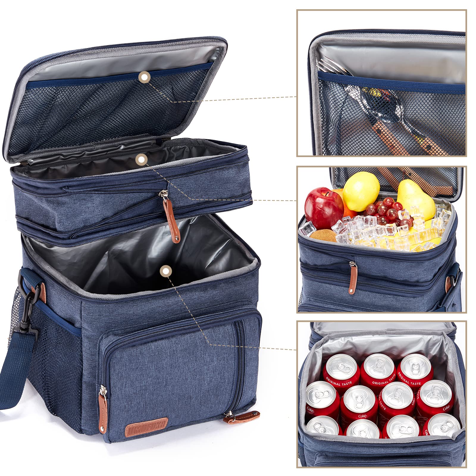 Bolsa De Almuerzo Opux Con Doble Compartimento Aislante Para | Envío Gratis
