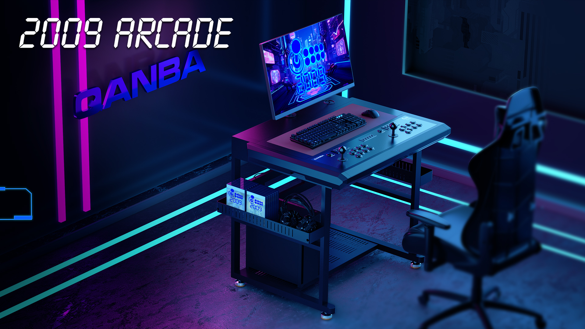 Amazon.com: QANBA 2009 Arcade Stick Desk Fatal Fury Gaming Fight