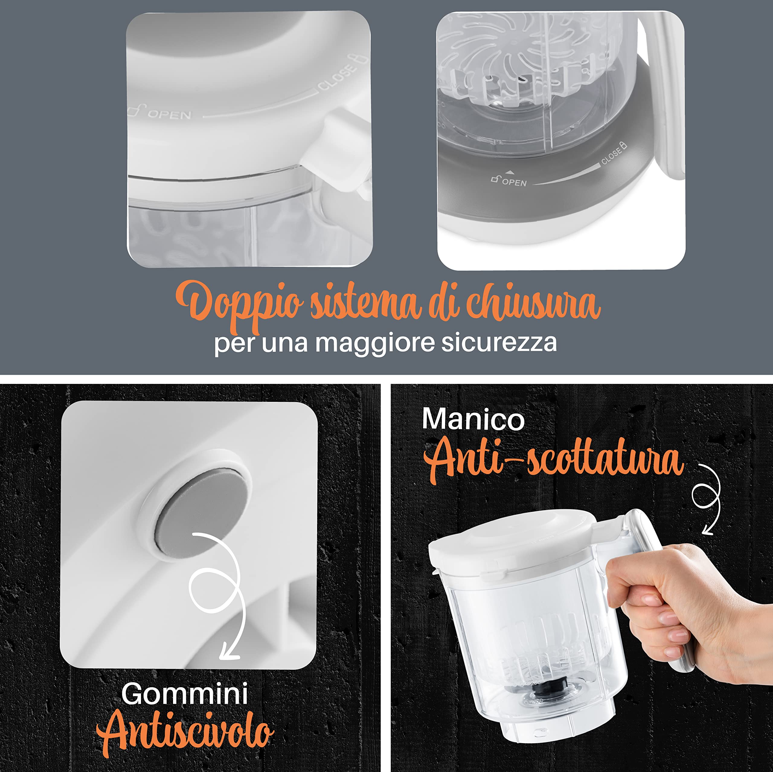 Sweety Fox Cuocipappa Mixer Multifunzione 7-in-1 per Bébé - Vapore, Mixer, Pulse